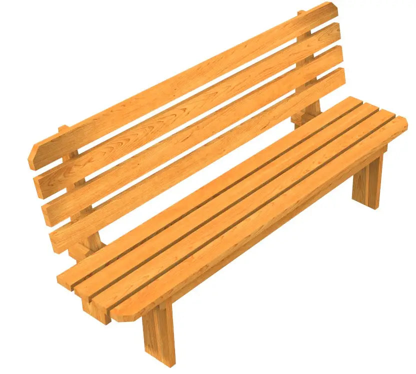 Es handelt sich hier um Gartenbank mit Rückenlehne Parkbank Lärche massiv Holzbank rustikal für Haus und Garten.