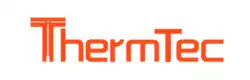 Roter Text, der ‘ThermTec’ in einer stilisierten Schriftart anzeigt.