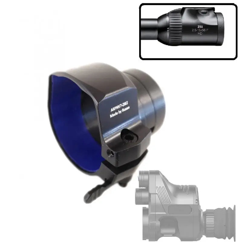 Es handelt sich hier um Rusan Q-R PARD NV007 Adapter für Zielfernrohr Swarovski Z6i gen. 1 für die Jagd.