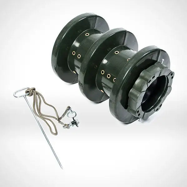 Es handelt sich hier um Sauenkreisel mit Erdspieß und Mäusefraßschutz für die Jagd.