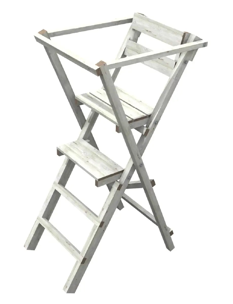 Es handelt sich hier um Scherenleiter SL 221 cm Höhe, Drückjagdleiter für die Jagd.