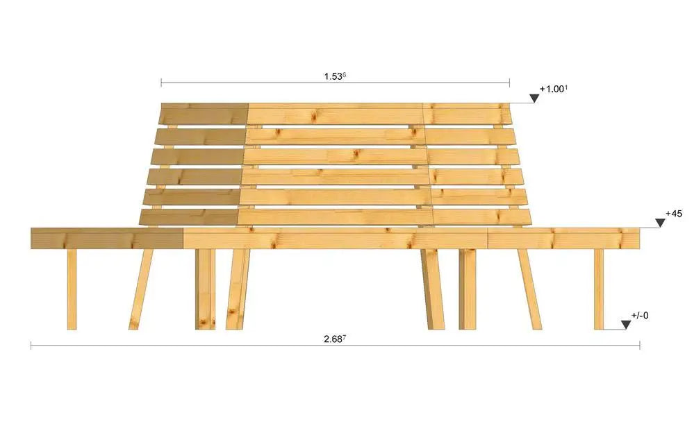 Es handelt sich hier um Sechseckige Baumbank XXL aus Lärchenholz massiv unbehandelt für Garten oder Park.