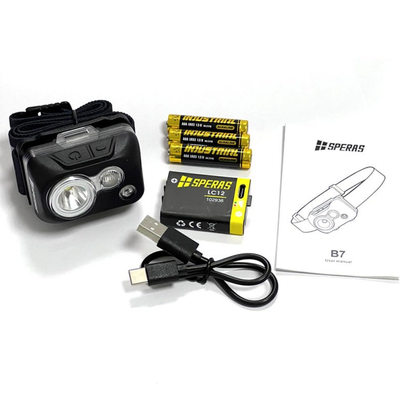 Stirnlampe B7(B) SPERAS für die Jagd.