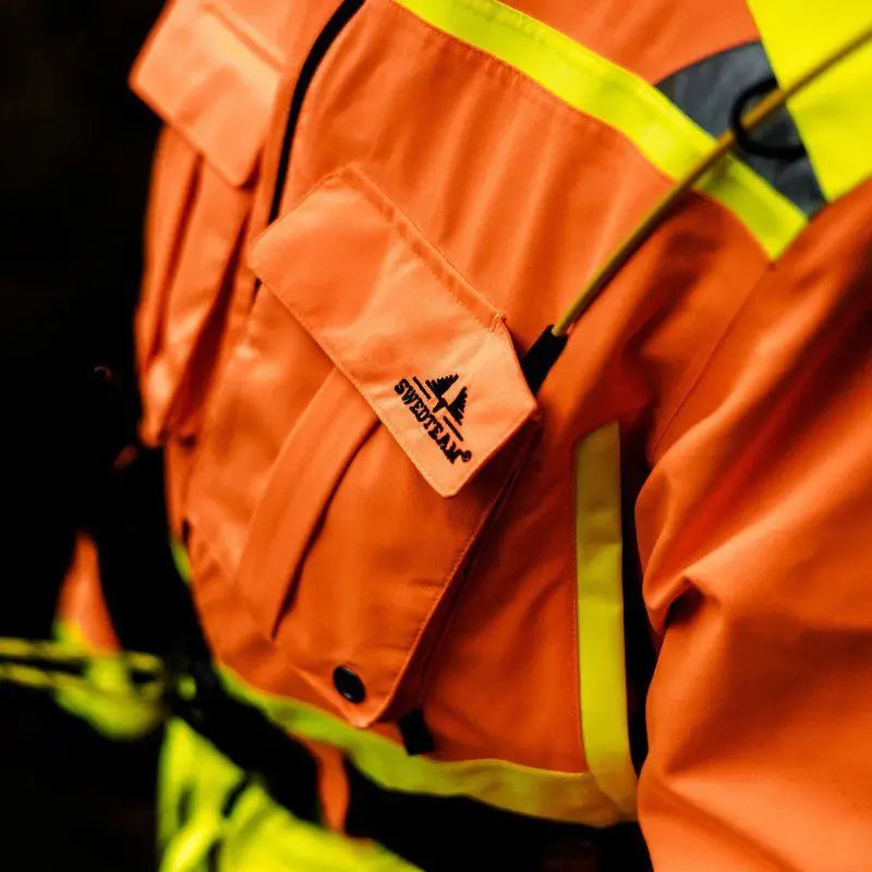 Es handelt sich hier um Herren Jagdjacke Protect Pro Orange Neon Swedteam für die Jagd.