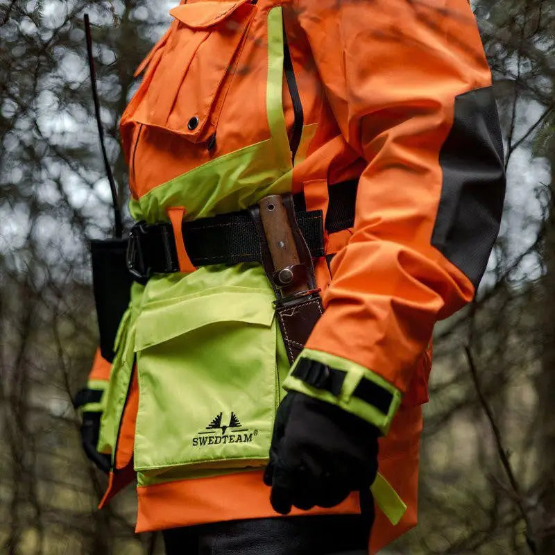 Es handelt sich hier um Herren Jagdjacke Protect Pro Orange Neon Swedteam für die Jagd.