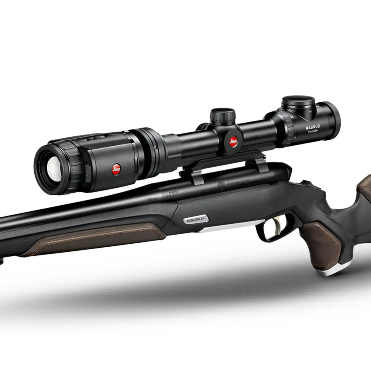 Es handelt sich hier um Wärmebildvorsatzgerät LEICA Calonox 2 Sight für die Jagd.