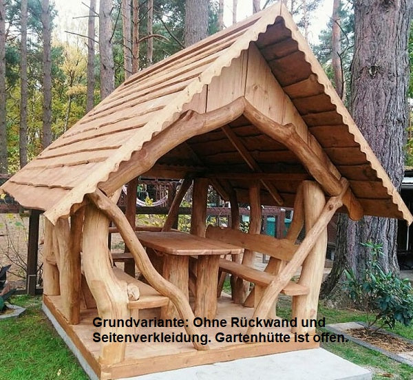 Gartenhütte / Pavillon - Baumstammpavillon Groß