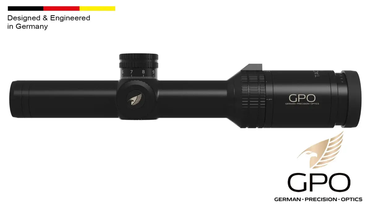 Es handelt sich hier um Zielfernrohr GPO Tac™ 1-6x24i HSi für die Jagd.