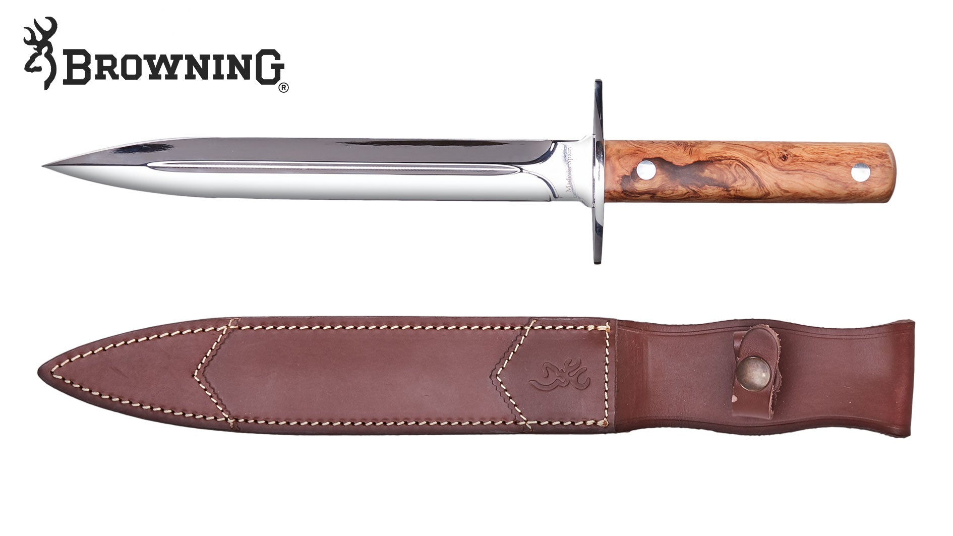 Es handelt sich hier um BROWNING Dagger Olive Abfangmesser für die Jagd.