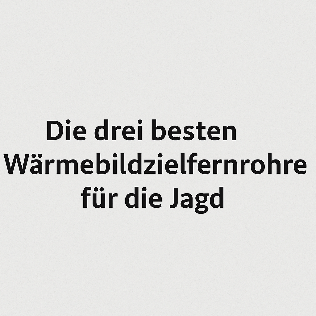 Die drei besten Wärmebildzielfernrohre für die Jagd