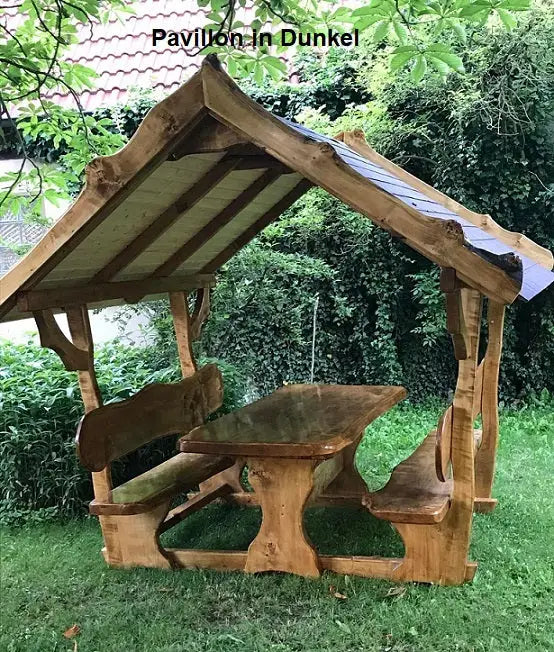 Es handelt sich hier um Pavillon Klein aus Pappel Holz massiv, rustikal, Outdoor für den Garten. 