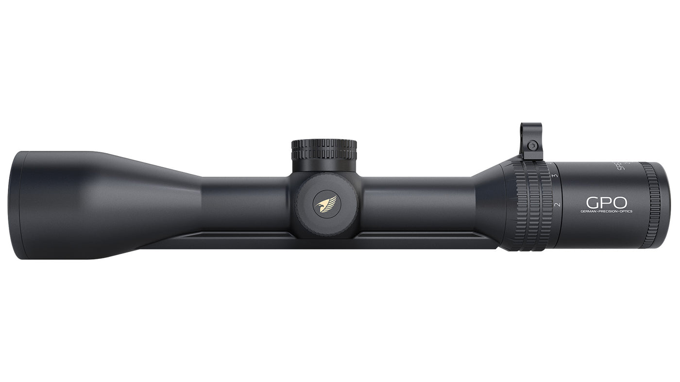 GPO-Spectra-6x2-12x50i-Zielfernrohr, mit Schiene, Absehen G4i für die Jagd. 