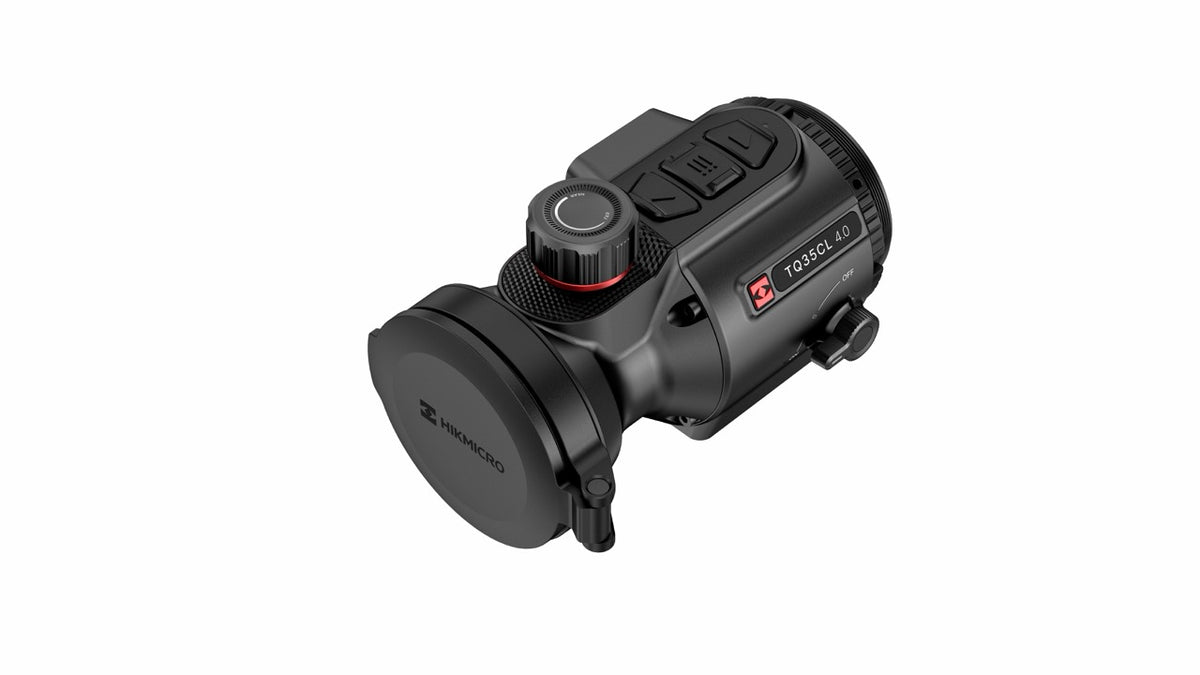 HIKMICRO Thunder TQ35CL 4.0 – Rueckansicht mit Okular und IP67-geschuetztem Magnesiumgehaeuse