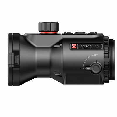 HIKMICRO Thunder TX70CL Wärmebild Vorsatzgerät mit LRF – Frontansicht Objektiv