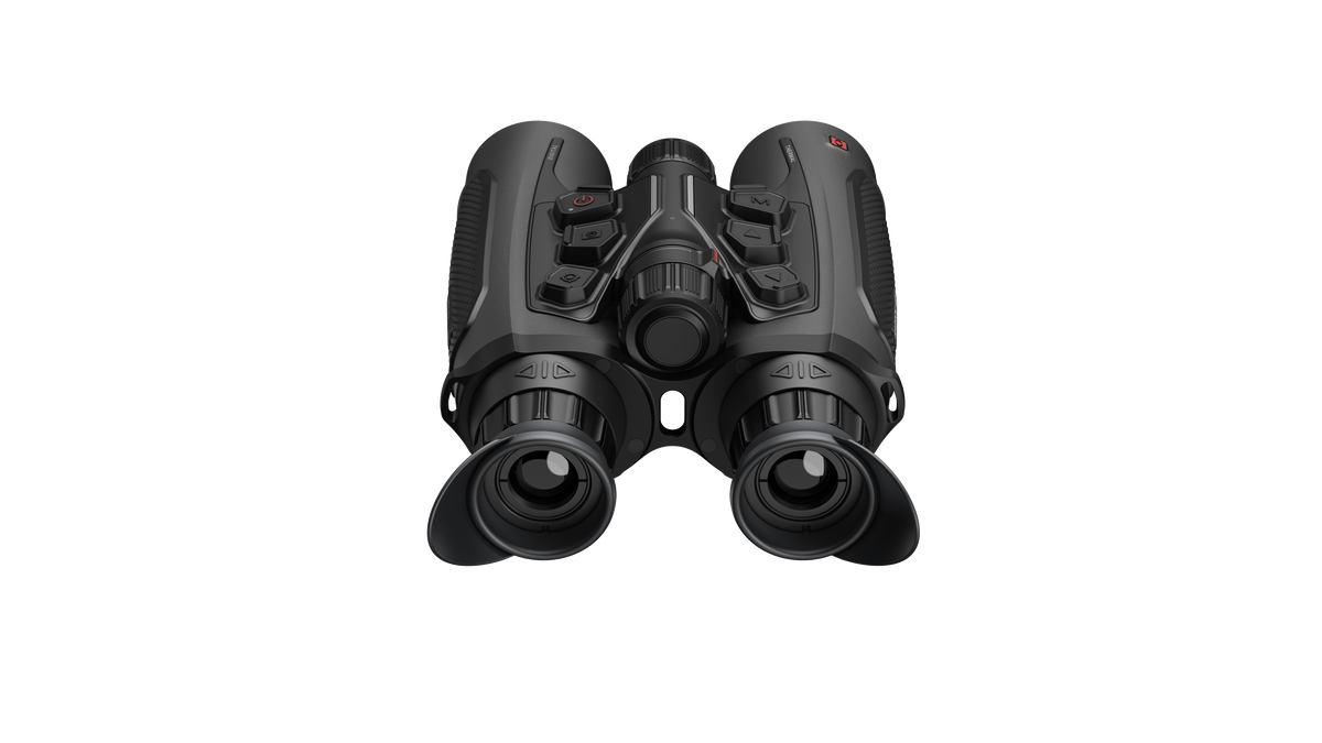 HIKMICRO HABROK HH35L 2.0 Waermebildfernglas Gesamtansicht mit austauschbarem IR-Strahler und Stativadapter