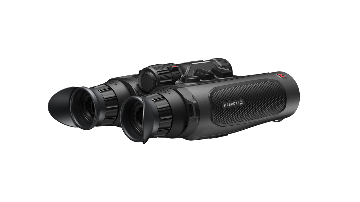 HIKMICRO HABROK HH35L 2.0 Waermebildfernglas Seitenansicht mit ergonomischem Mitteltrieb und Bedientasten