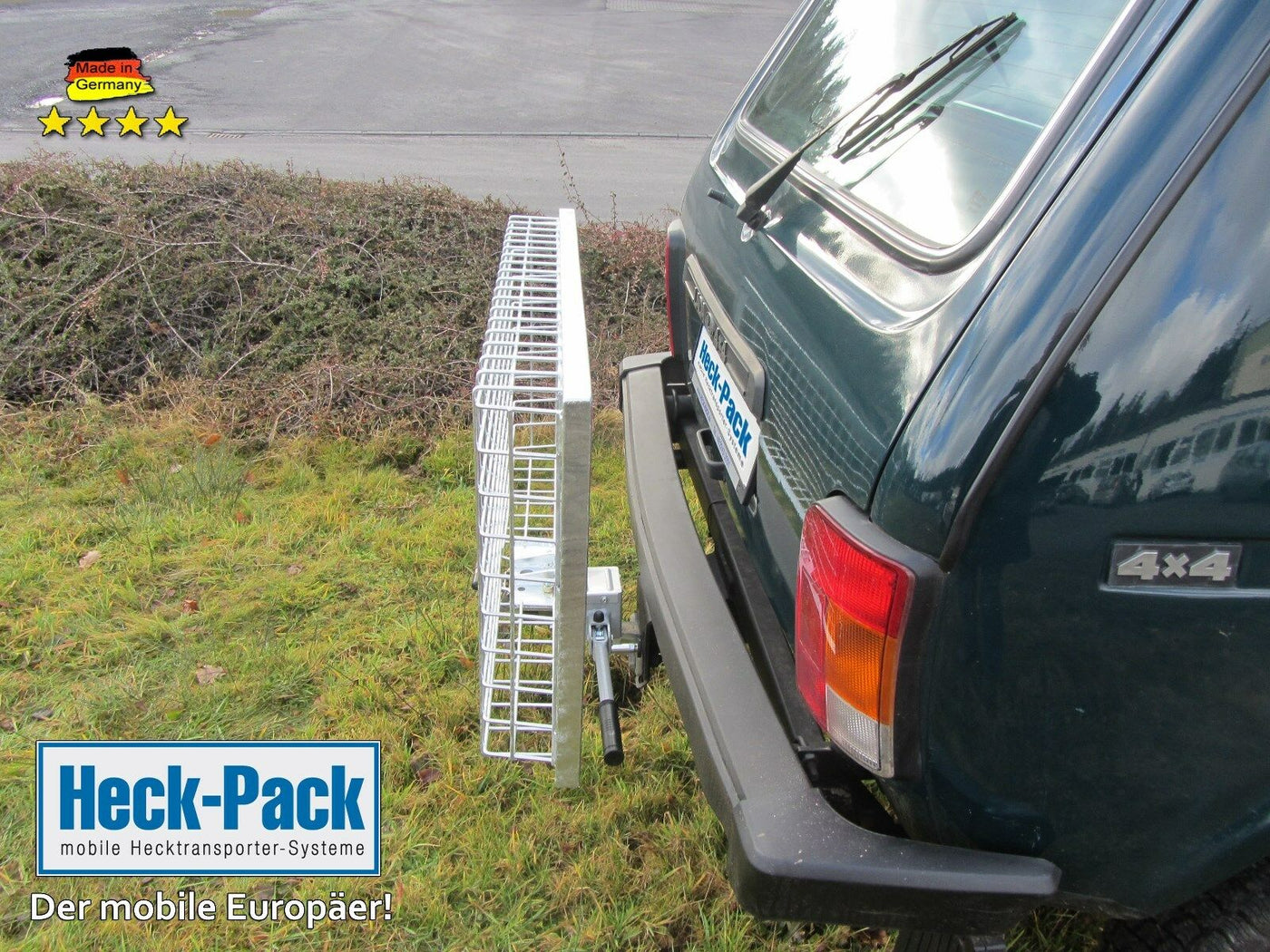 Hochklappvorrichtung für Heck-Pack Wildträger, komplett aus Edelstahl für die Jagd. 