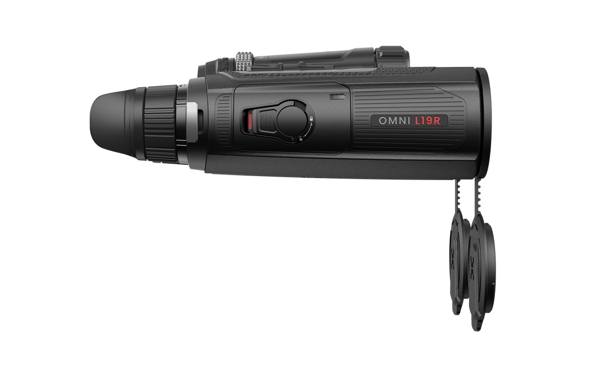 NOCPIX OMNI L19R 8K-Multispektral-Fernglas – Technische Zeichnung Abmessungen Draufsicht