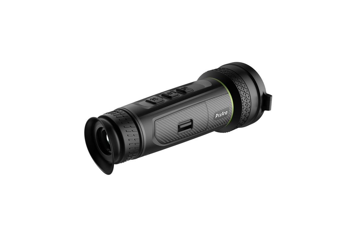 PIXFRA Sirius LRF S650 Wärmebildkamera mit Laser-Entfernungsmesser für die Jagd.