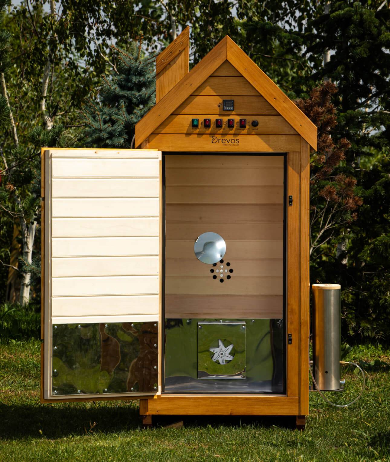 Automatische Räucherkammer aus Holz für Kalt- und Heißräucherung – Classic 50