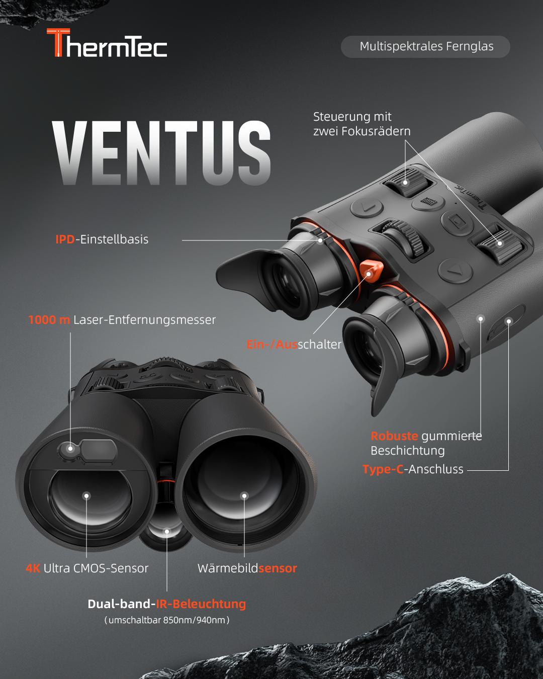 ThermTec Ventus 335L Multi-Spectrum Wärmebildfernglas