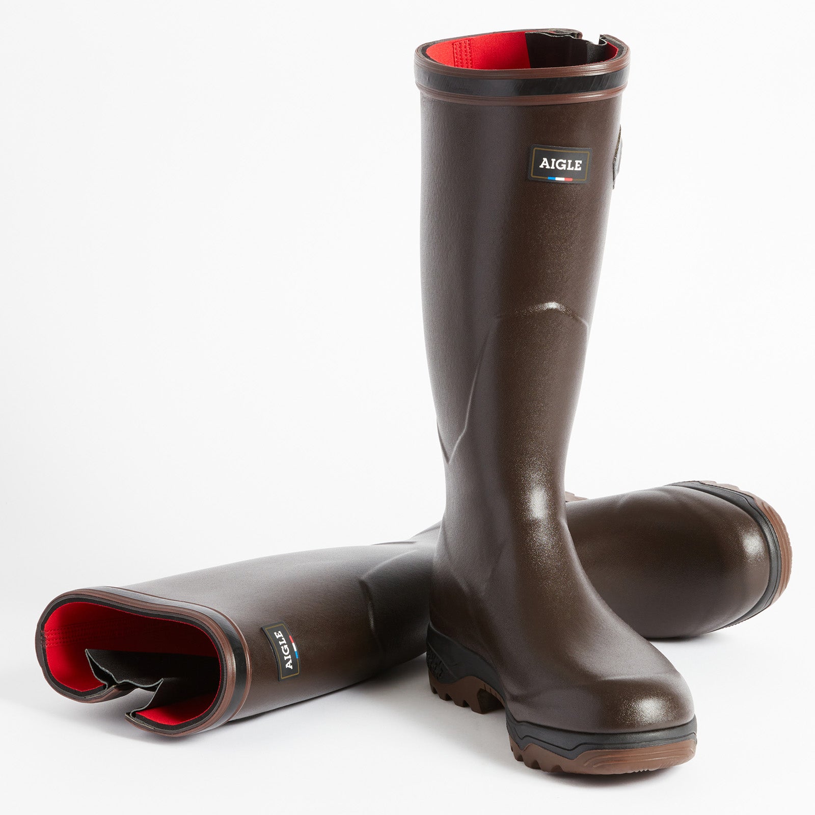 AIGLE Gummistiefel PARCOURS® 2 Iso braun für die Jagd.