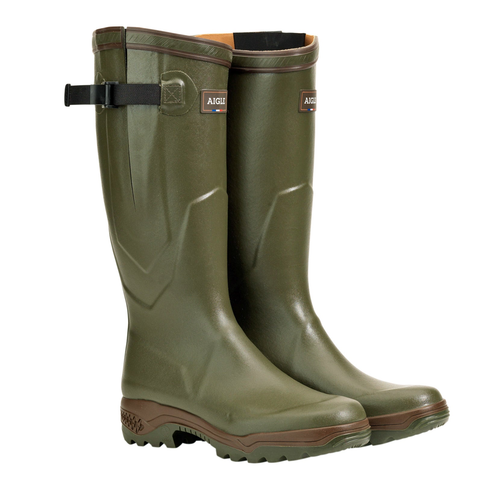 Es handelt sich hier um AIGLE PARCOURS® 2 Vario khaki Gummistiefel für die Jagd.