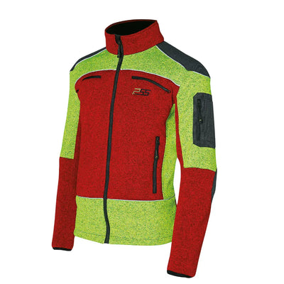 Es handelt sich hier um Faserstrickjacke Arctic rot/gelb PSS X-treme für die Jagd.