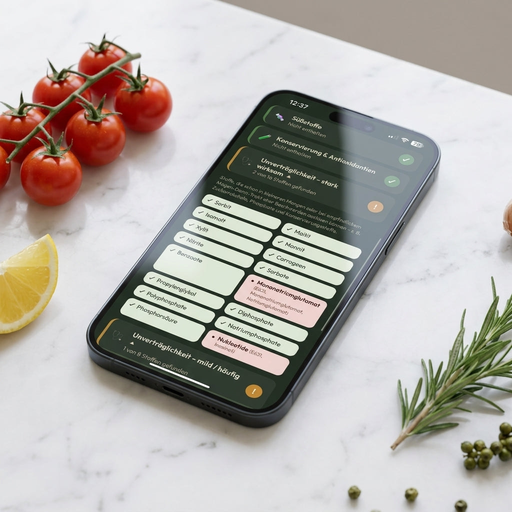 Outlander Lebensmittelscanner – Inhaltsstoffe Detail