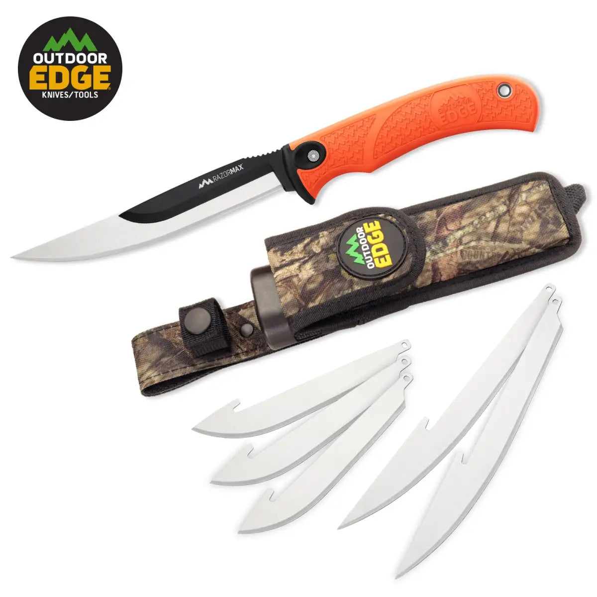 Es handelt sich hier um Messer OUTDOOR EDGE Razor Max orange für die Jagd.