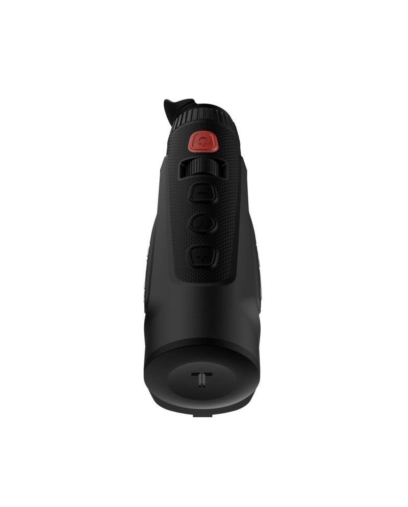 ThermTec Cyclops 335L 3.0 – Draufsicht Bedienfeld und Objektivkappe mit ThermTec-Logo