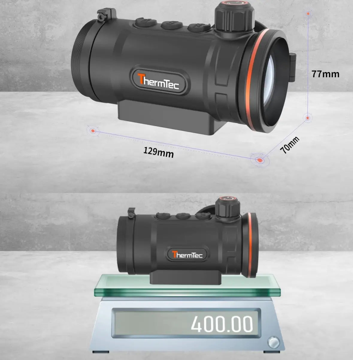 ThermTec Wärmebild-Vorsatzgerät Hunt 335 für die Jagd.
