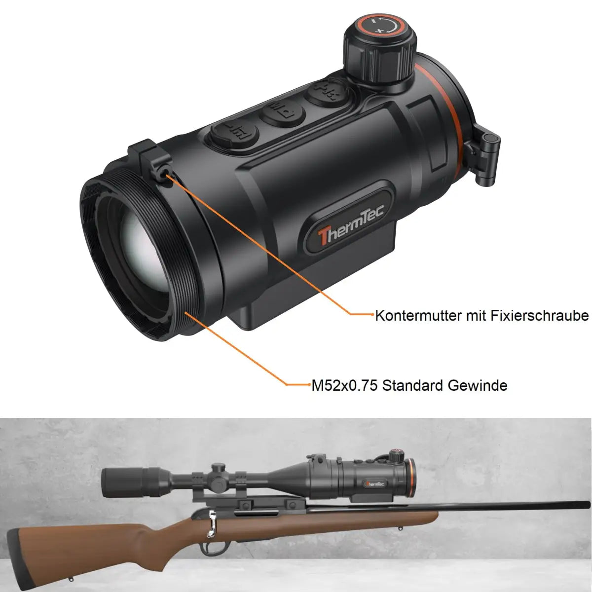 ThermTec Wärmebild-Vorsatzgerät Hunt 335 für die Jagd.