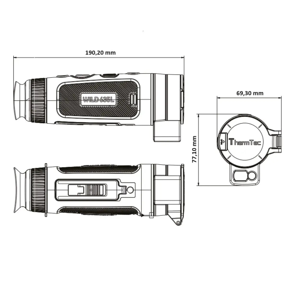 ThermTec WILD 635 L Wärmebildkamera von  für die Jagd.