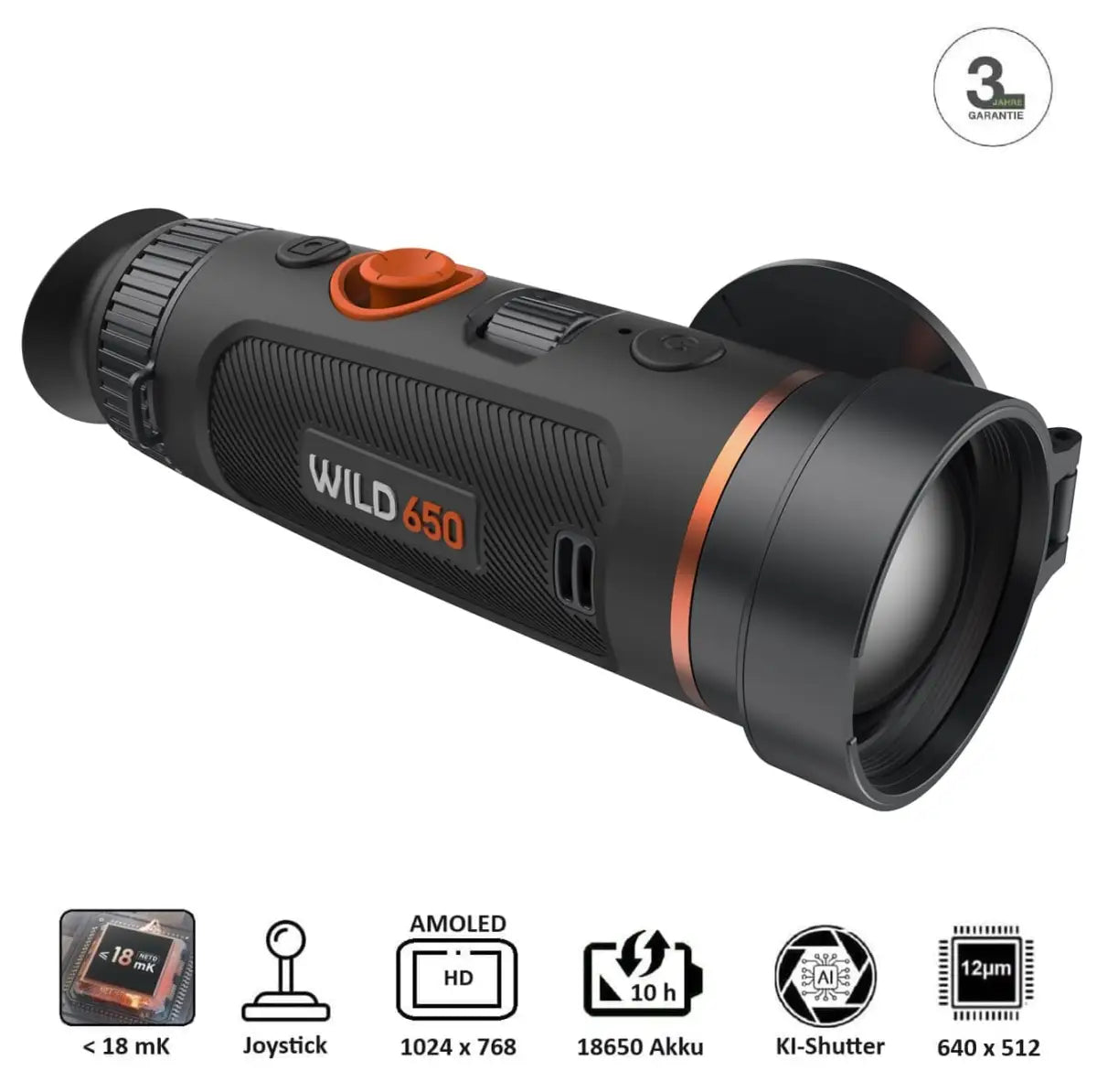 ThermTec Wärmebildkamera WILD 650 für die Jagd.