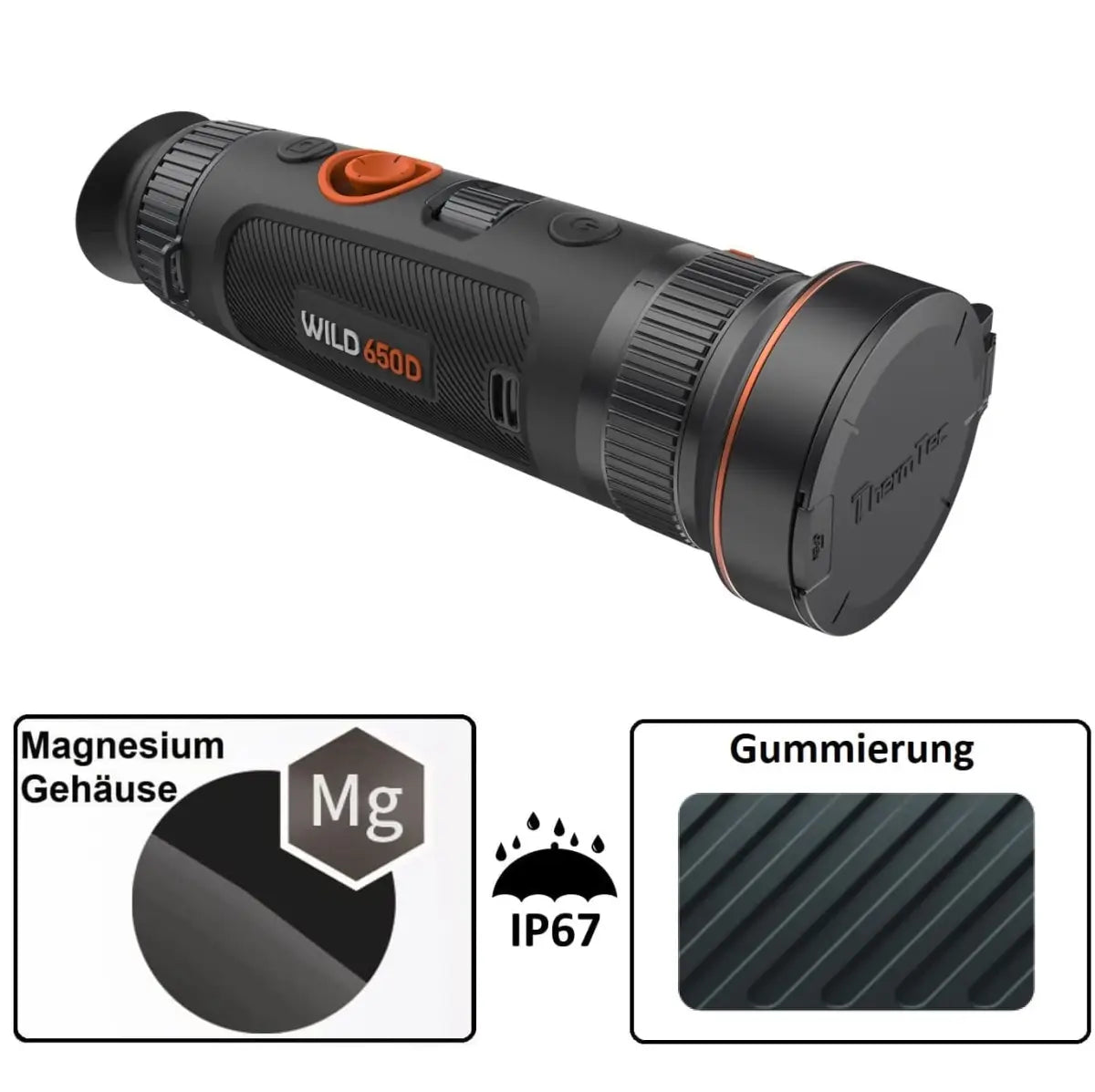 ThermTec Wärmebildkamera WILD 650D für die Jagd.