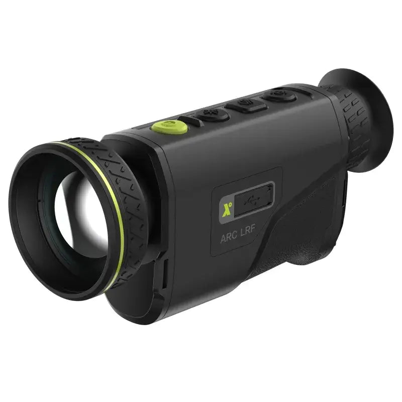 Es handelt sich hier um das Wärmebild-Monokular Arc LRF A650P mit Laser-Entfernungsmesser PIXFRA für die Jagd.
