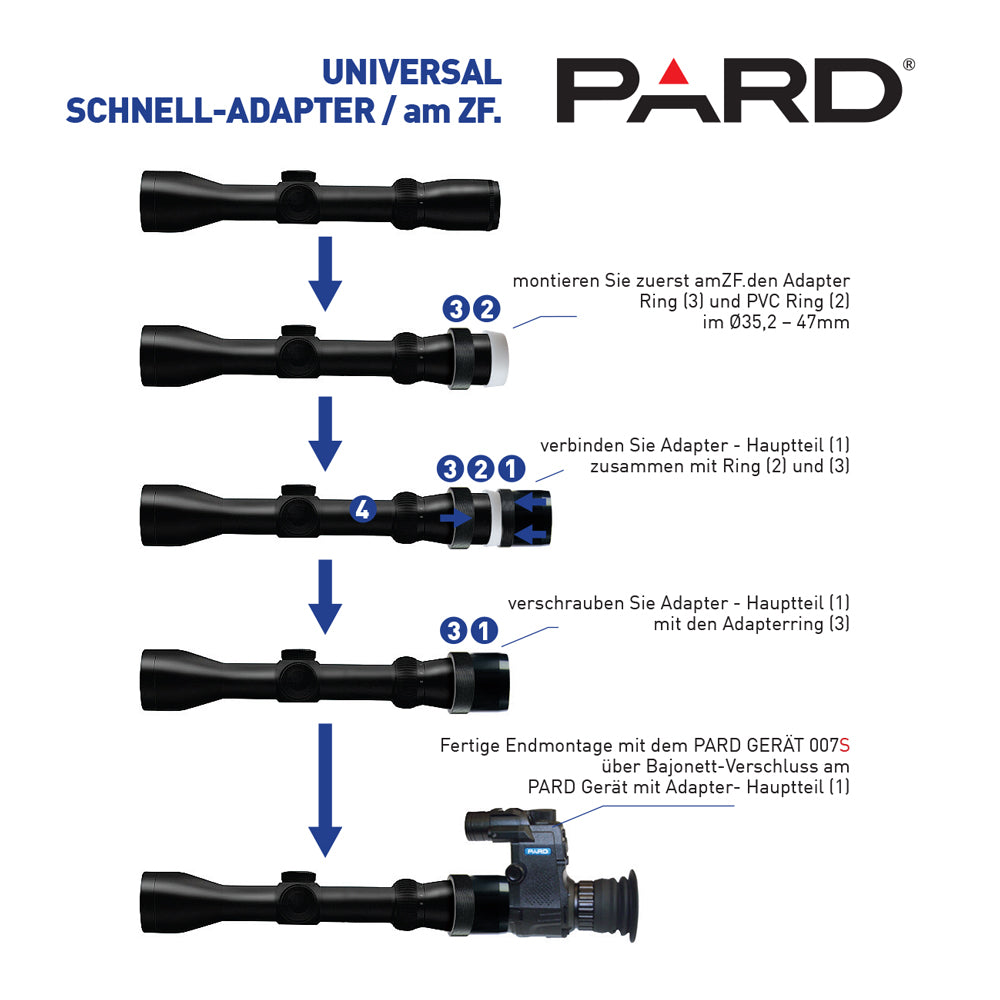 Speed Uni3 Adapter 35,2-47 mm für PARD NV007S