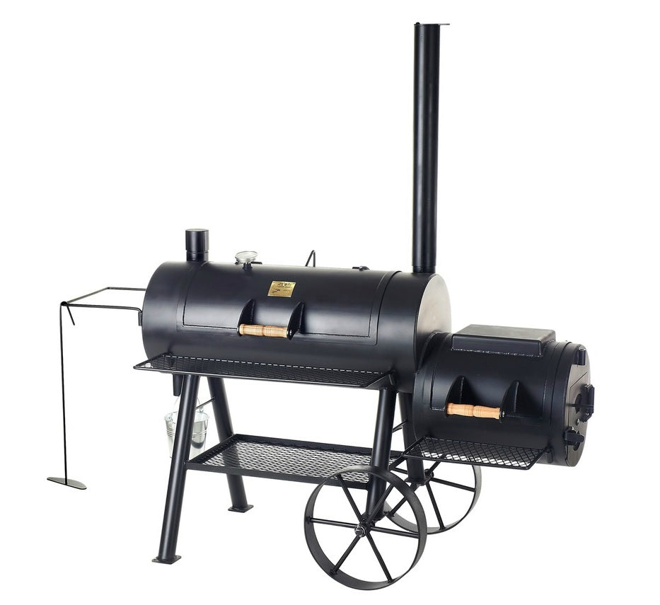 Es handelt sich hier Smoker JOE´S BBQ 16“ Reverse Flow, lange Version für die Grillsaison.