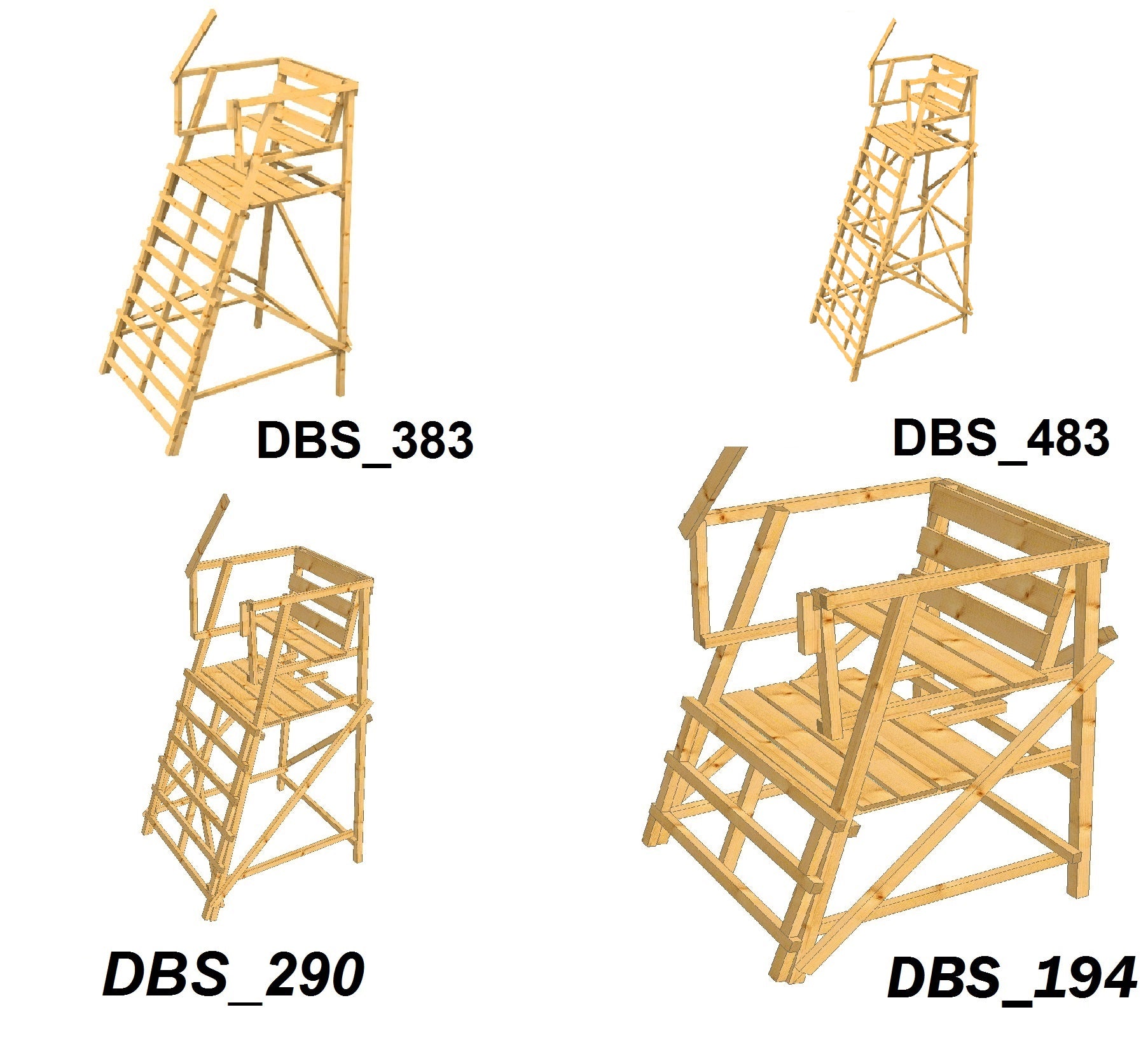 Drückjagdbock DBS 1,94 m / 2,90 m / 3,83 m / 4,83 m
